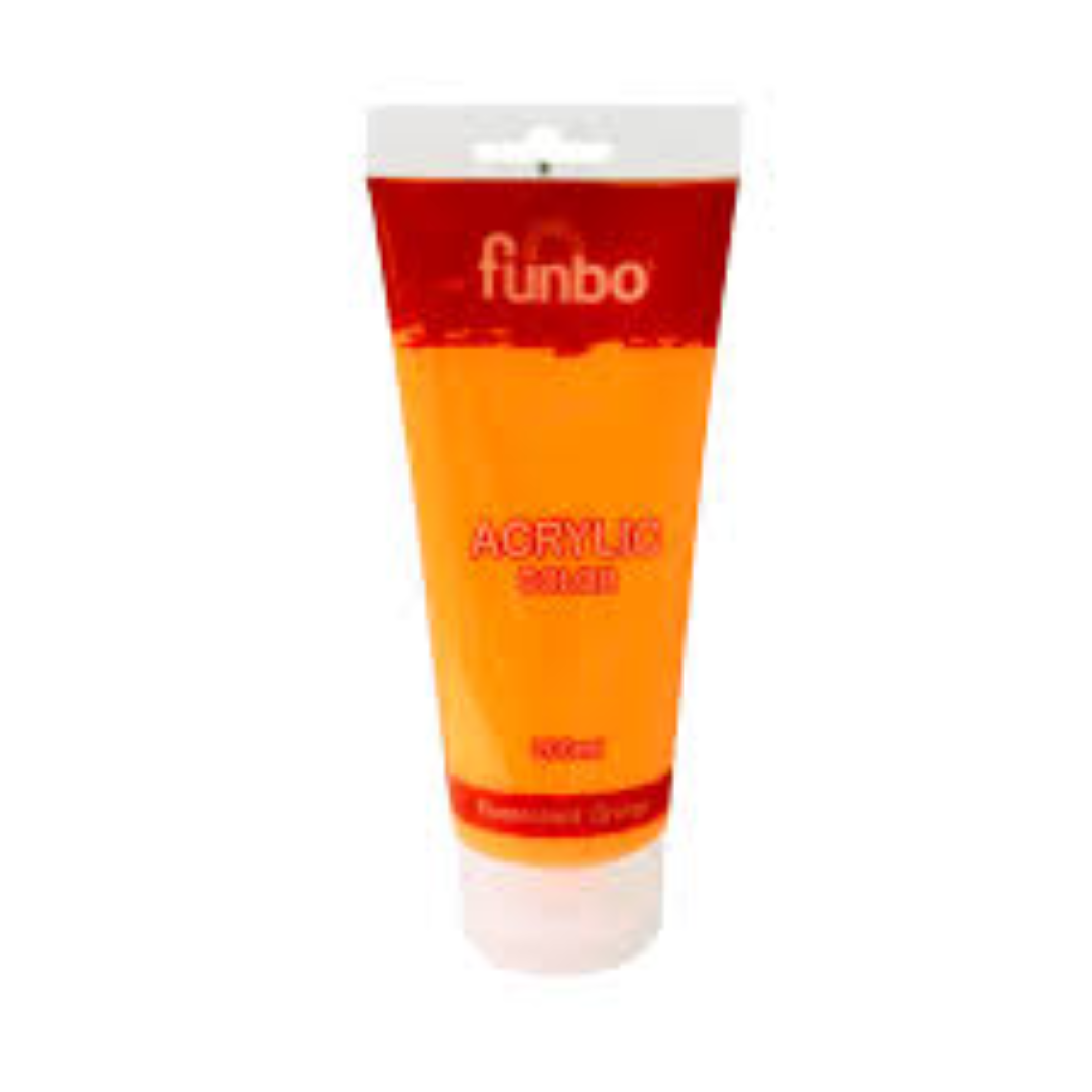 Funbo Acrylic TUBE 200ml 147 FLUORSECENT ORANGE FO-AC-200-147